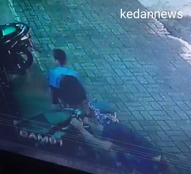 FOTO Aksi Pencurian Sepada Motor (Senin,10/11/2020) (kedannews.com/Muhammad Syofian Siregar)