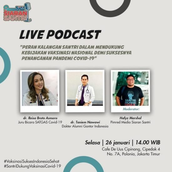 Kalangan Santri Nusantara Ajak Masyarakat Melakukan Vaksinasi