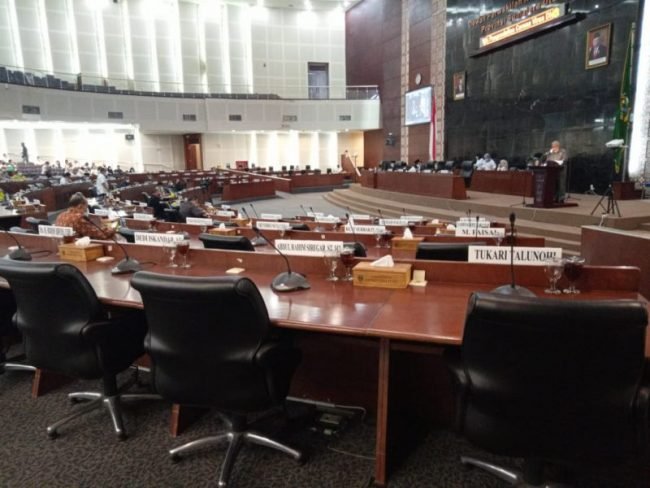 Kehadiran Anggota DPRDSU di Paripurna Bahas Perda Prokes Covid-19 Minim