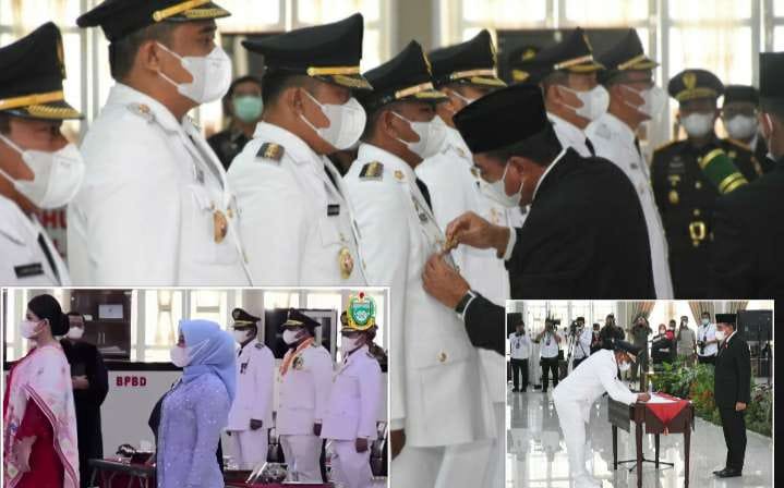 Gubsu Edy Rahmayadi Lantik Bupati dan Wabup Sergai Periode 2021-2024