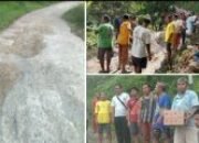 Ketua Tim Peduli dan Masyarakat Gotroy Perbaiki Jalan Rusak di Kabupaten Nisel