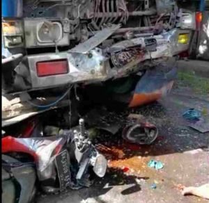 Tragis ! Pulang Belanja IRT Tewas Mengenaskan di Lindas Truk di Jalan Setia Budi Medan