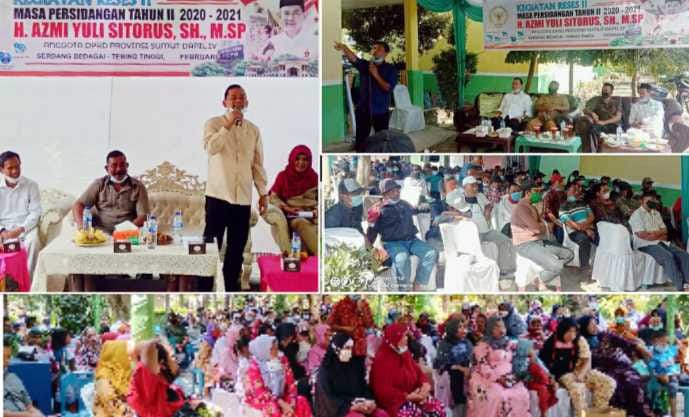 Pada Resesnya Anggota DPRD Sumut Fraksi Gerindra Kunjungi Dua Kecamatan di Sergai