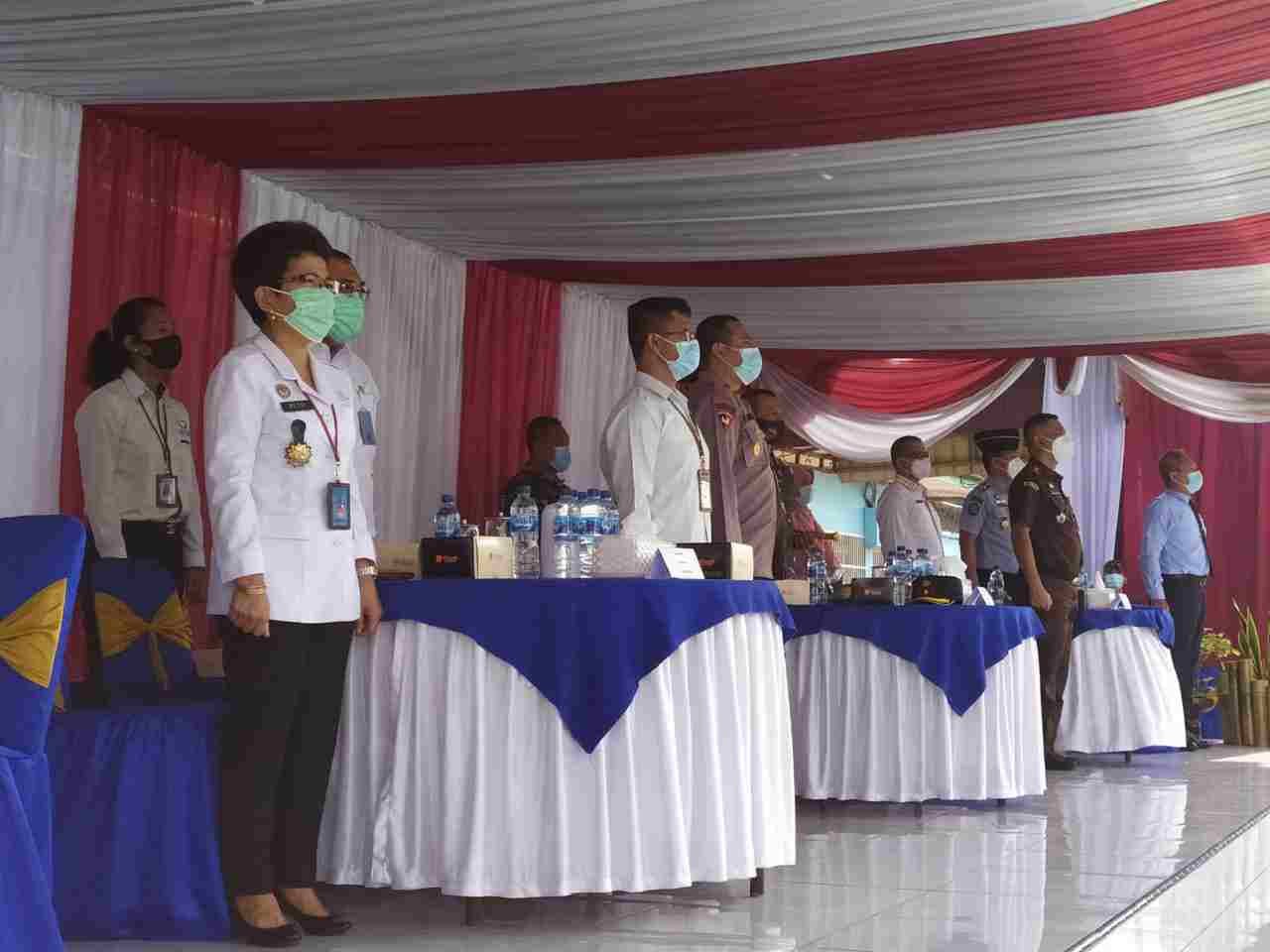 Kapolsek Medan Helvetia Menghadiri Apel Deklarasi Pencanangan Zona Integritas Menuju Wilayah Bebas dari Korupsi Dan Wilayah Birokrasi Bersih Melayani Di Rutan Kls 1 Medan