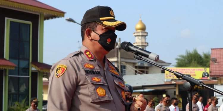 Pimpin Apel Kapolres, AKBP Ikhwan Lubis SH, MH, Tekankan Terus Gelar Ops Yustisi