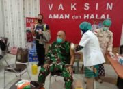 Pangdam I/ BB memantau langsung Personel Kodam I/BB yang Melaksanakan Vaksinasi di dua wilayah