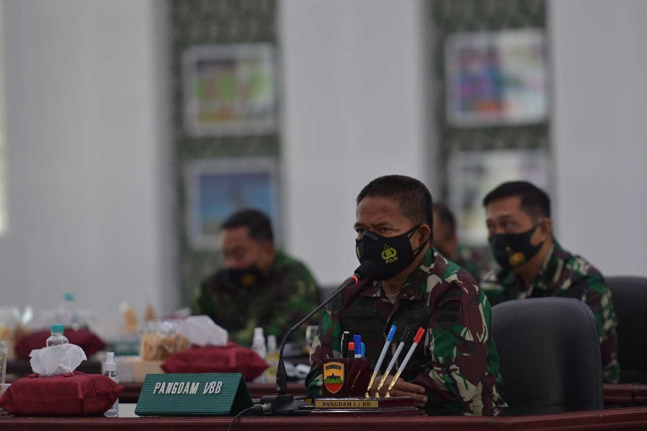 Pangdam I/BB Memantau Secara Langsung Erupsi Gunung Sinabung