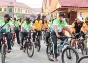 Tingkatkan Sinergitas, Kapolres Batu Bara Bersama Dandim 0208 Asahan Lakukan Gowes dan Senam Bersama