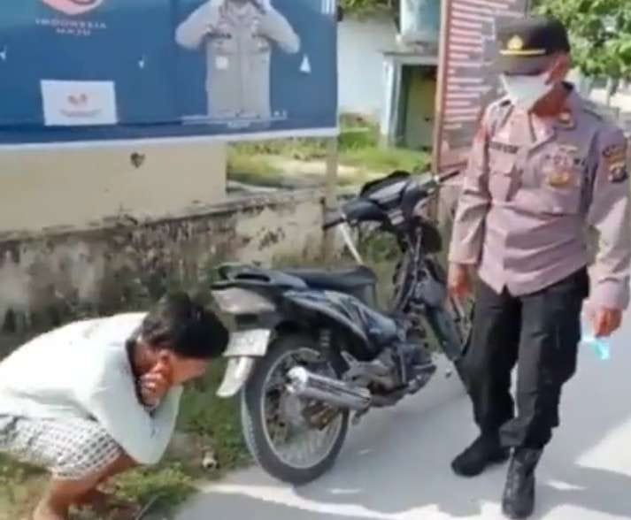 Mencegah Penularan Covid 19, Kapolsek Medang Deras Tindak Pelanggar Prokes