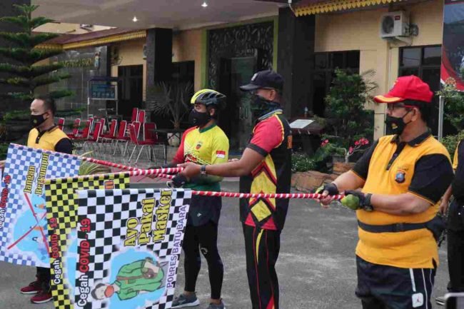 TNI - POLRI , Polres Batu Bara Mempererat Sinergitas Dengan Olah Raga Bersepeda