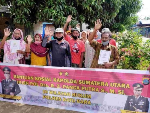 Penuhi Keinginan warga Lansia Purwodadi Untuk Bertemu, Kapolres Sambangi Dan Serahkan Bantuan Dari Kapolda sumut