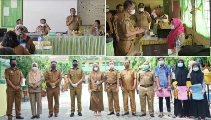 Bupati dan Wabup Sergai Tinjau Pelaksanaan Ujian SMP di Sergai