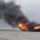 Kapal Motor Terbakar di Laut Tanjung Api, Belasan ABK Terpaksa Terjun Kelaut
