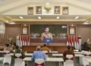 Bupati Bersama Kapolres Batu Bara Rakor Virtual Dengan Presiden RI, di Aula Rumdis