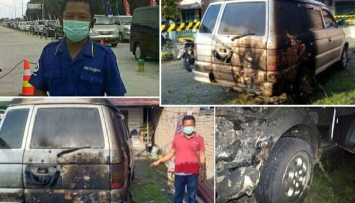 Tragis, Mobil Wartawan Metro TV Sergai Nyaris Hangus Dibakar OTK