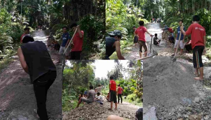 Tim Peduli Desa Hilifalago Dan Hilifalago Raya Gelar Bakti Sosial Untuk Kepentingan Umum