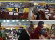 Pemko Tebing Tinggi Dan Polres Gelar Vaksinasi Massal Pada HUT Bhayangkara Ke 75