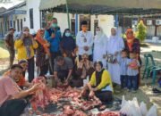 Bupati Batu Bara Berbagi Daging Qurban Bersama Disdik Batu Bara, 16 Ekor Sapi Disembelih