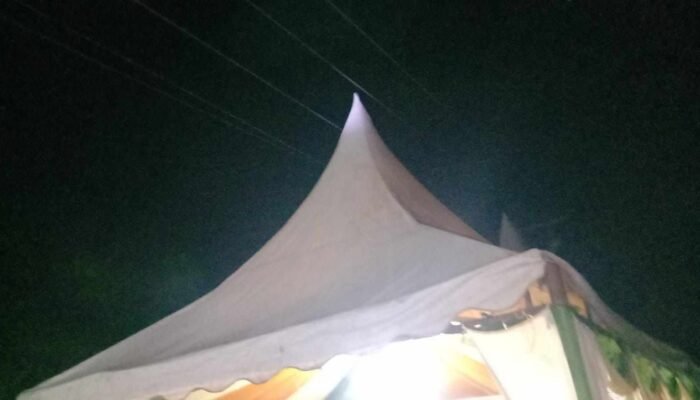 Pesta Hajatan Nikah Gagal, Teratak di Police Line,  Saat Pasang Teratak I Orang Tewas