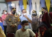 Kapolres, Bupati Batu Bara Tinjau Vaksinasi Massal Tahap II