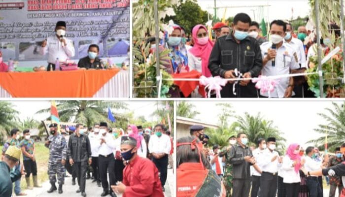 Bupati Hadiri Syukuran Yang Digelar Masyarakat Atas Pembangunan Jalan Di Desa Tebing Tinggi 