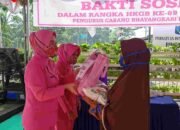 Gebyar HKGB Ke 69 Bhayangkari Ranting Lima Puluh Santuni Anak Yatim dan Dhuafa