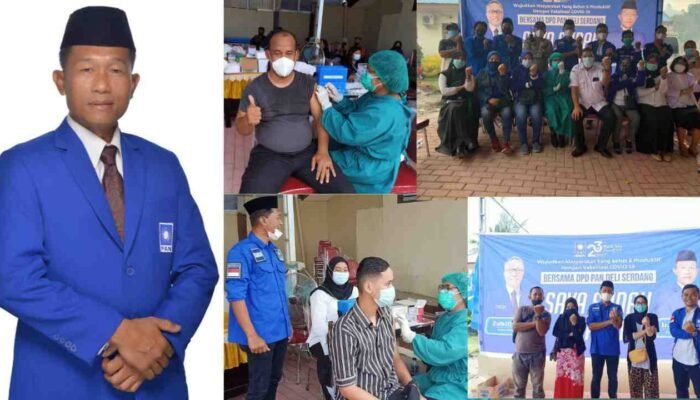 Vaksinasi Massal Program DPP PAN Sukses Terlaksana di DPD PAN Deli Serdang