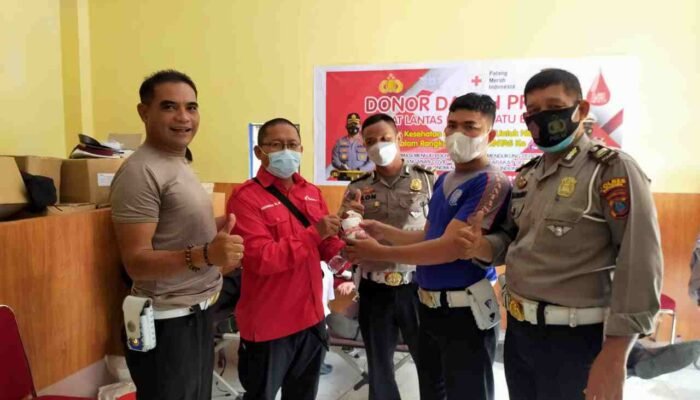 HUT ke 66 Satlantas Polres Batu Bara Bakti Kesahatan dengan Donor Darah