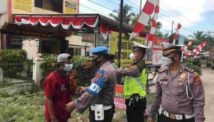 Polsek Lima Puluh Gelar Ops Yustisi Secara Stasioner Personil Gabungan