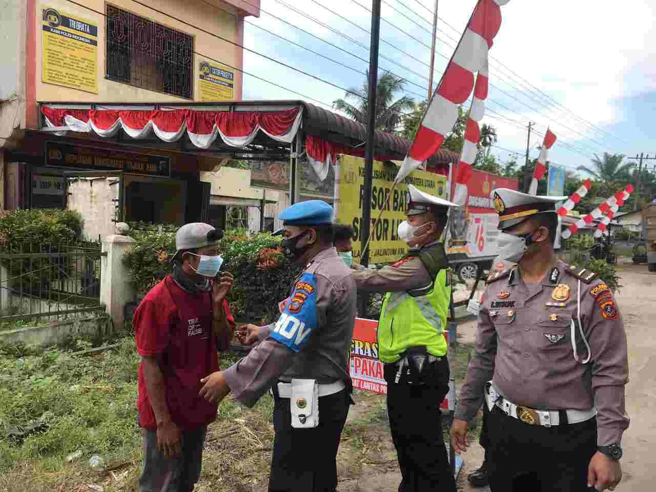 Polsek Lima Puluh Gelar Kegiatan Ops Yustisi Secara Stasioner Personil Gabungan