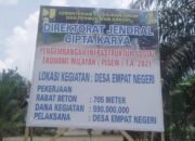 Proyek Rabat Beton di Desa Empat Negri di Soal , TPK nya Anak Mantan Kades
