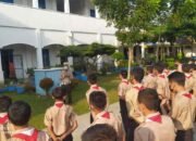 Kasat lantas Polres Batu Bara Edukasi Prokes dan Tertib berlalu Lintas di SMP N I Lima Puluh