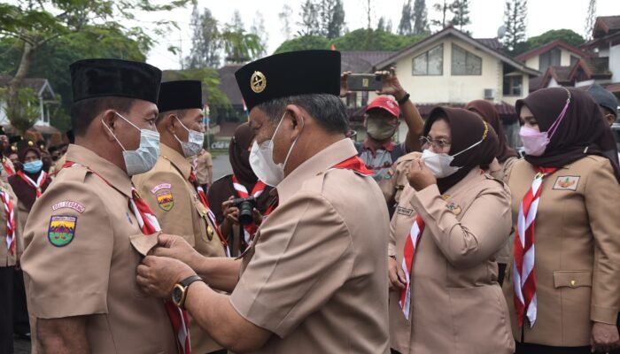 Ketua Kwarcab Pramuka Deli Serdang Lantik dan Kukuhkan Sembilan Pengurus Kwartir Ranting di Deli Serdang