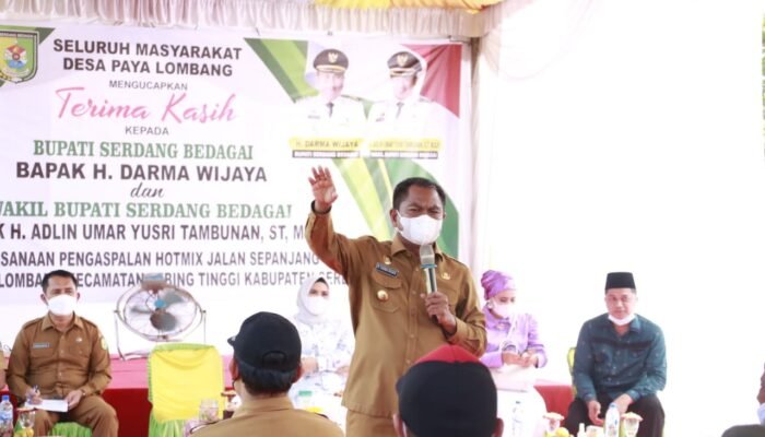 Ruas Jalan Desa Paya Lombang Dibangun, Masyarakat Apresiasi Pemkab Sergai