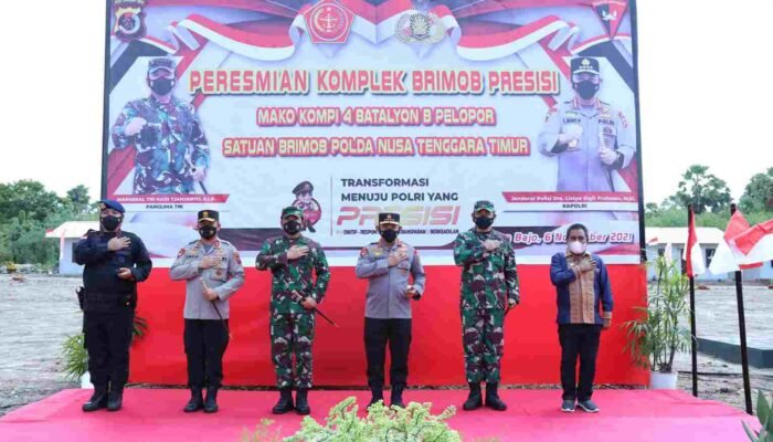 Resmikan Pembangunan Komplek Brimob Presisi, Kapolri Ingatkan Pentingnya Sinergitas TNI-Polri