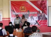 Pantau Langsung Vaksinasi Pelajar, Kapolsek Tuntungan: Tetap Patuhi Protokol Kesehatan