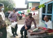 Kapolsek Indrapura Bantu Buruh Bangunan Patah Tulang Terjatuh Saat Bekerja