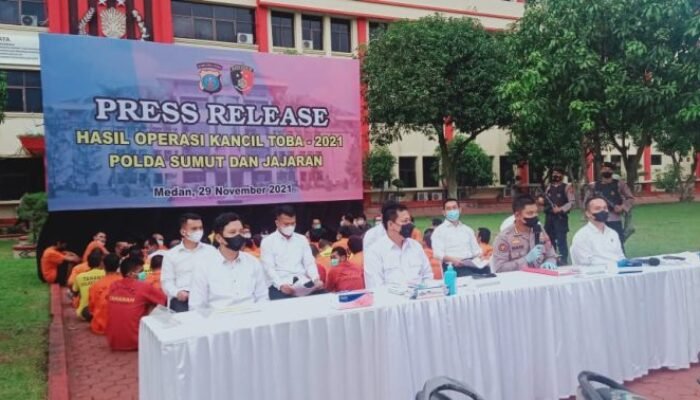 Poldasu Gelar Operasi Kancil Toba, 4 Mobil dan 87 Sepeda Motor Disita