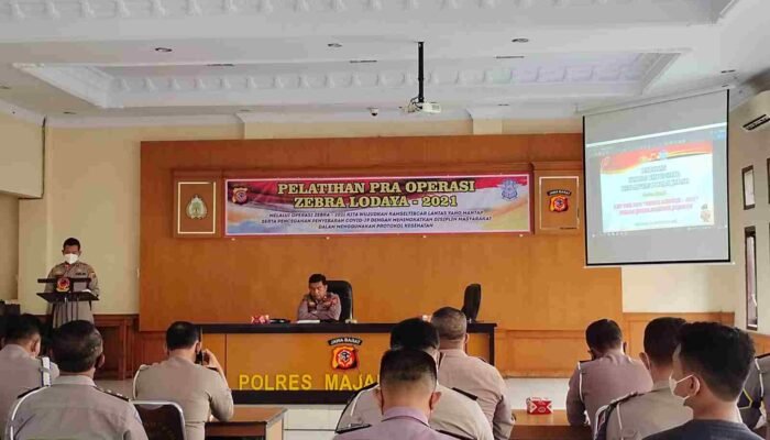 Wakapolres Majalengka Pimpin Latihan Pra Operasi Zebra Lodaya 2021