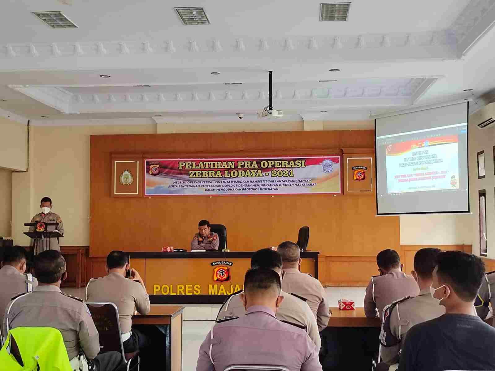 Wakapolres Majalengka Pimpin Latihan Pra Operasi Zebra Lodaya 2021
