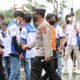 Aparat Gabungan Kawal Aksi Unras Elemen Buruh di Depan Pendopo Majalengka