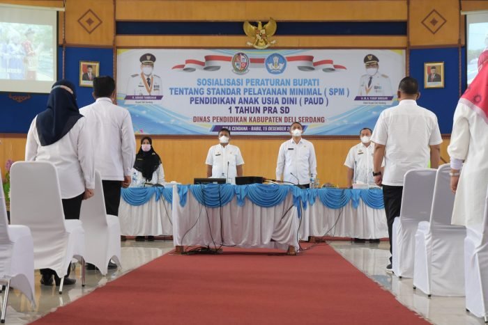Disdik Deli Serdang Sosialisasi Perbup Tentang Standar Pelayanan Minimal PAUD