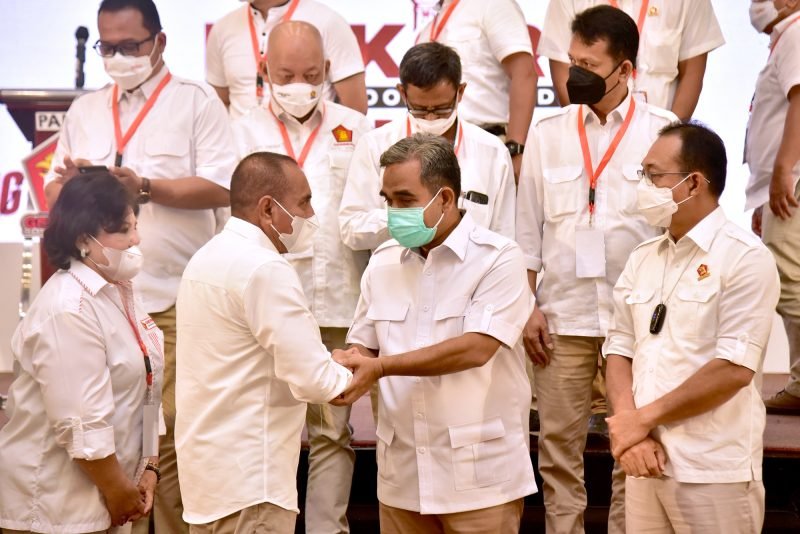 Edy Rahmayadi Motivasi Kader dan Pengurus di Rakorda Gerindra Sumut 2021