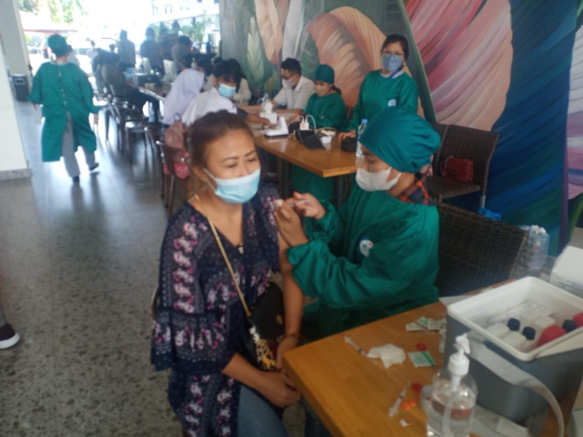 Polsek Medan Baru Percepatan Giat Vaksinasi Covid-19
