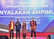 Teriakan Airlangga Presiden-Ijeck Gubernur Menggema di Pelantikan DPD AMPI Sumut