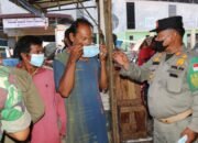 Bulan Bakti Praja Wibawa di Medan Tuntungan, Sosialisasi Prokes dan Bagi Masker di 3 Pasar