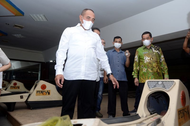 Edy Rahmayadi Tinjau Arena Boling Bekas Perisai Plaza Medan