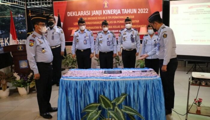 Menuju ZI 2022, Lapas Kelas IIA Pematangsiantar Deklarasi Janji Kinerja