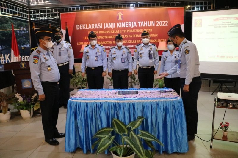 Menuju ZI 2022, Lapas Kelas IIA Pematangsiantar Deklarasi Janji Kinerja