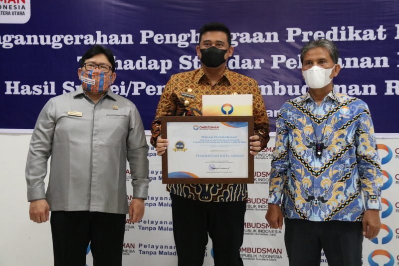 Pemko Medan Raih Predikat Kepatuhan Tinggi Standar Pelayanan Publik